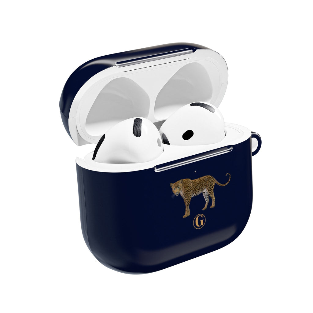 Navy Blue Panther AirPod Case