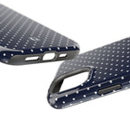 Navy Blue Polka Dots Phone Case