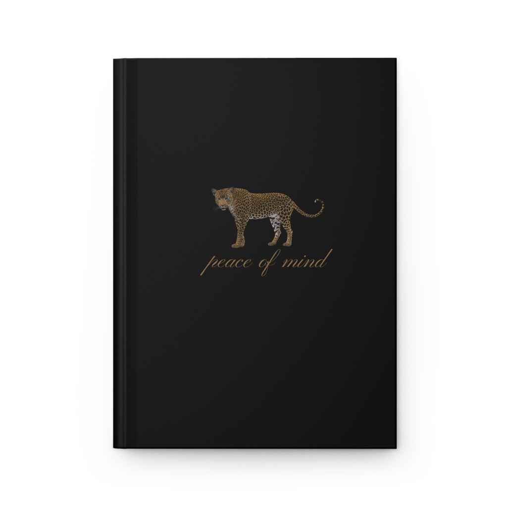 Hardcover Journal — 'Peace of Mind' Cheetah Black