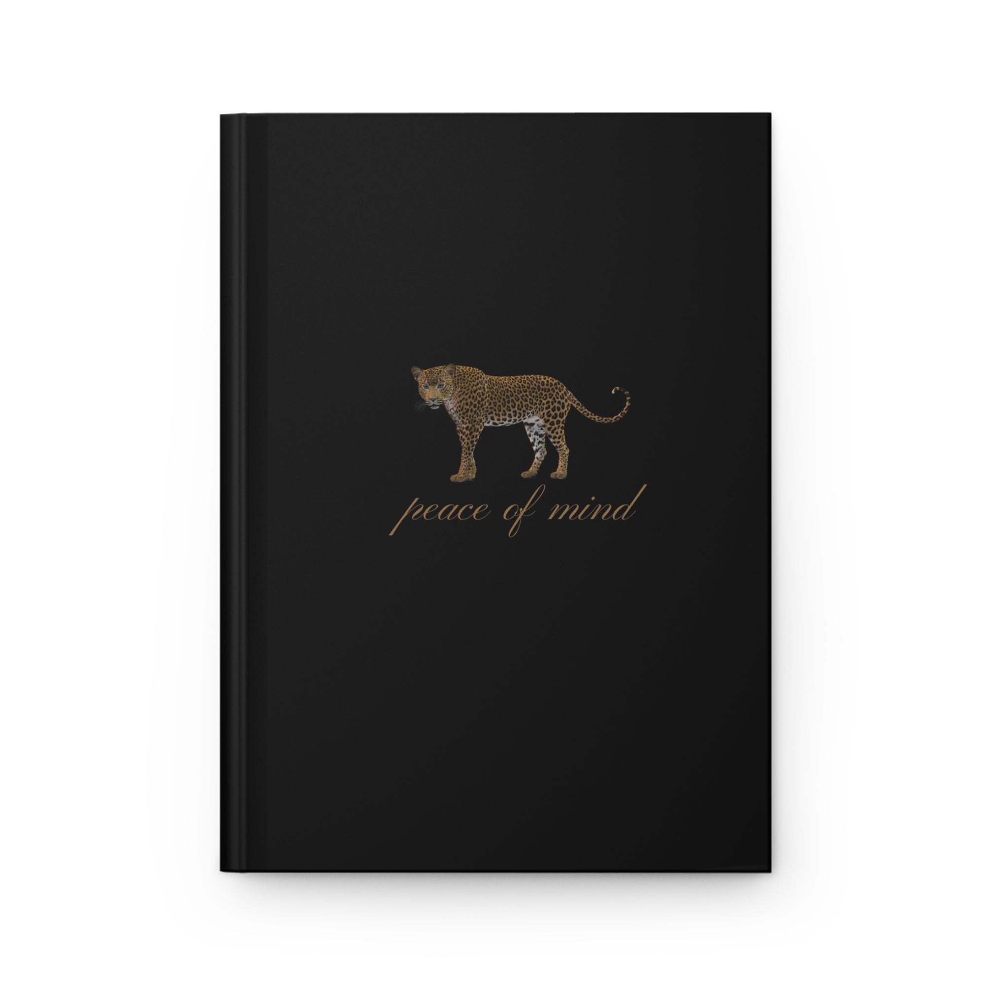 Hardcover Journal — 'Peace of Mind' Cheetah Black