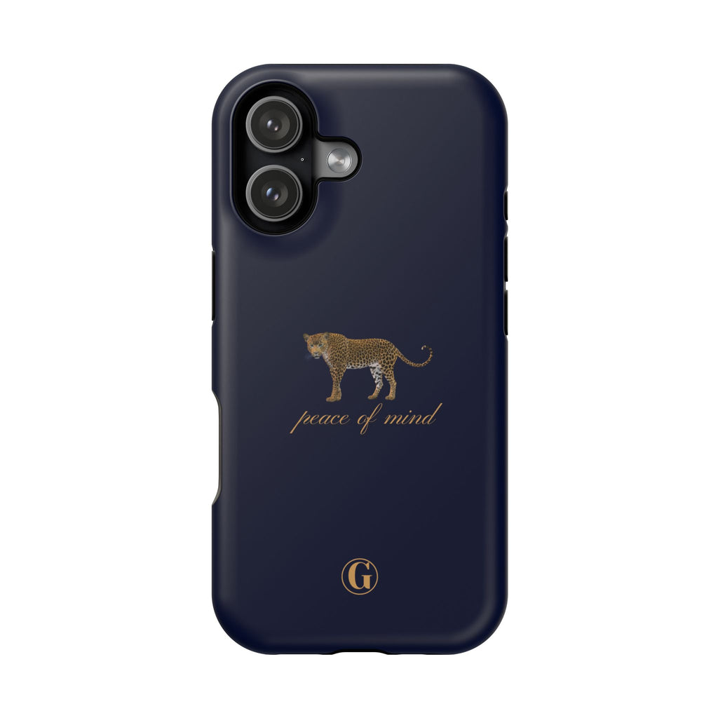 Navy Blue 'Peace of Mind' Panther Phone Case