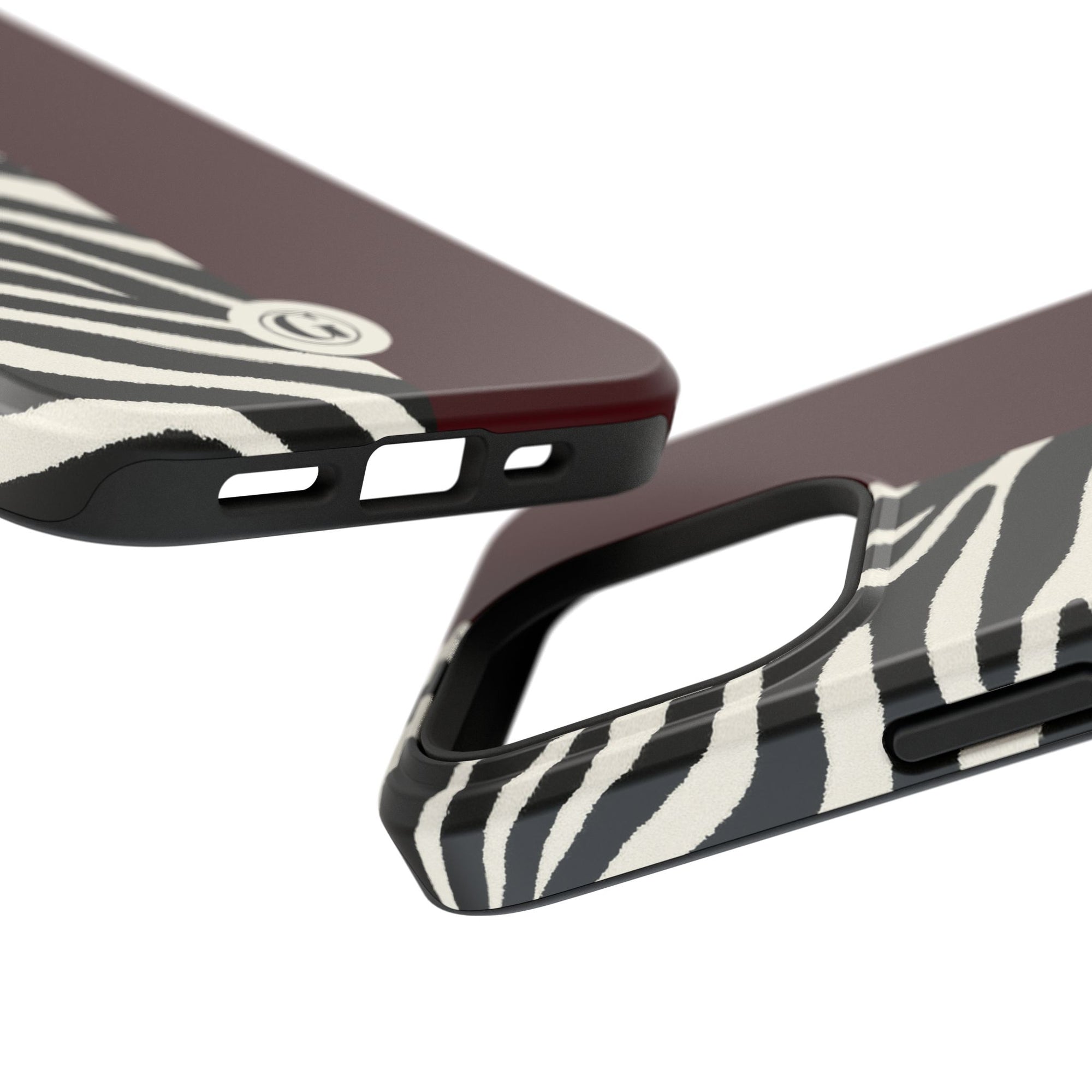 Zebra Print x Burgundy Phone Case