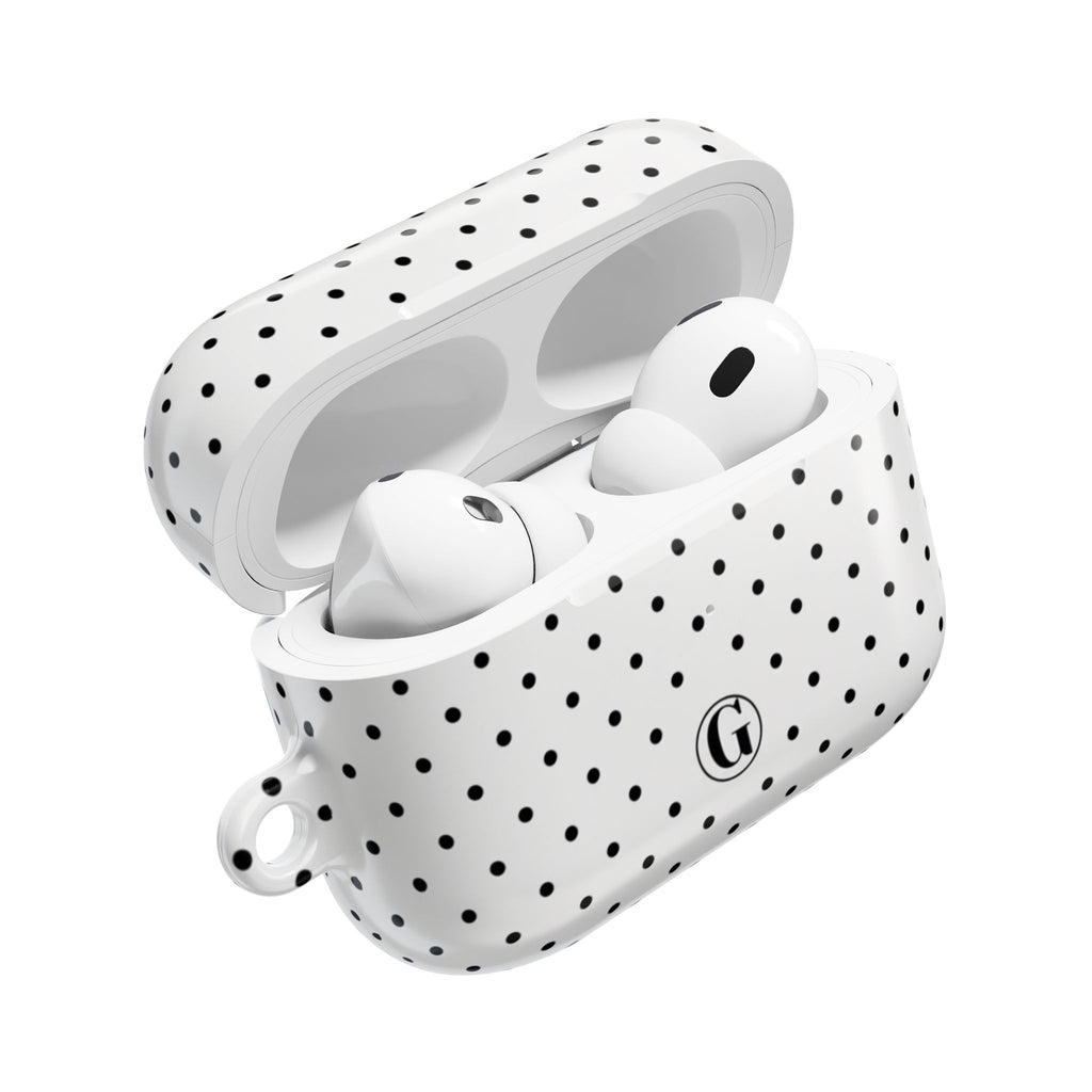 White Polka Dot AirPod Case