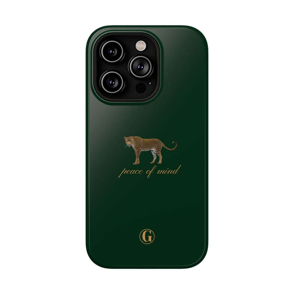 Emerald Green 'Peace of Mind' Panther Phone Case