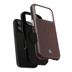 Burgundy Crocodile Print Phone Case