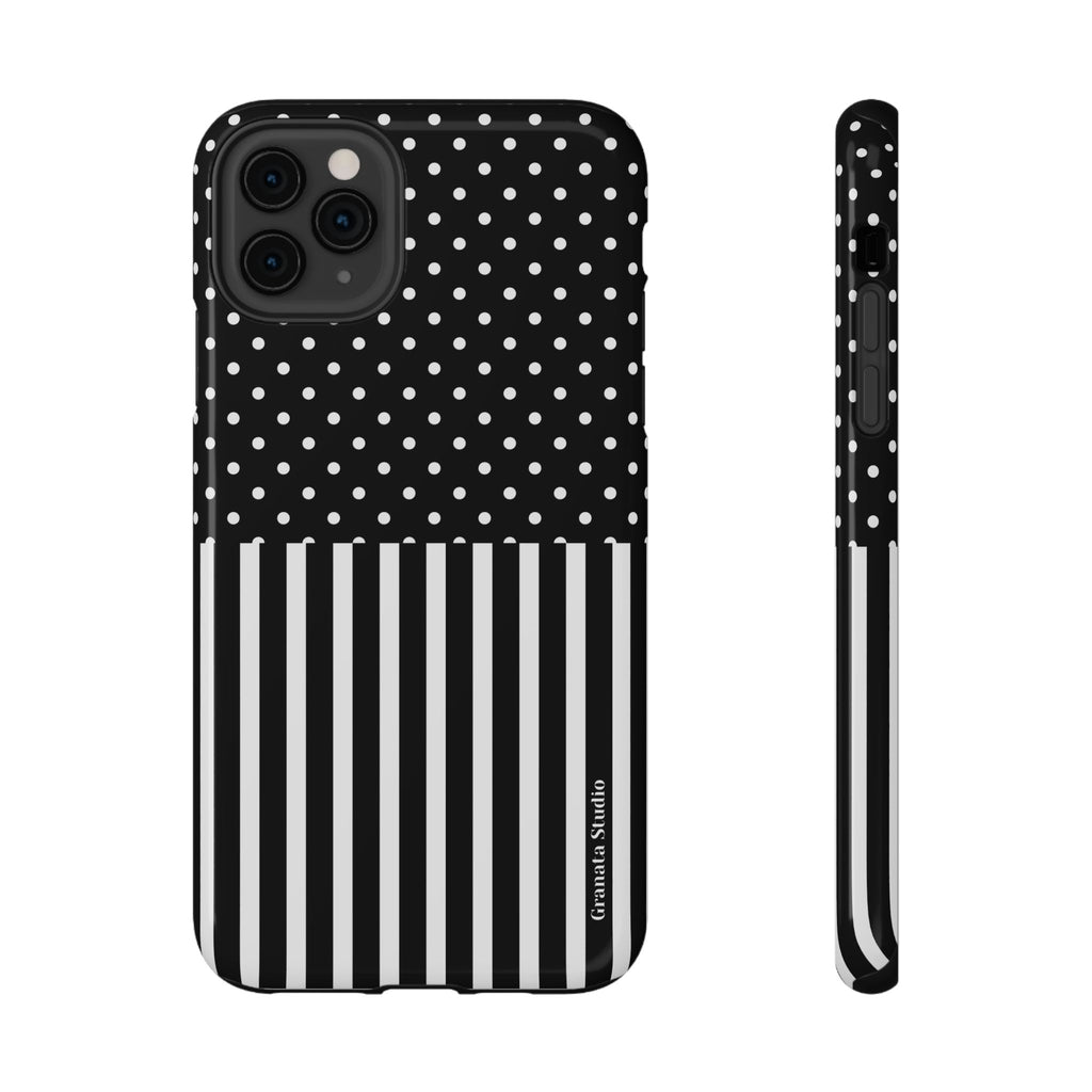 B&W Polka Dots x Stripes Phone Case