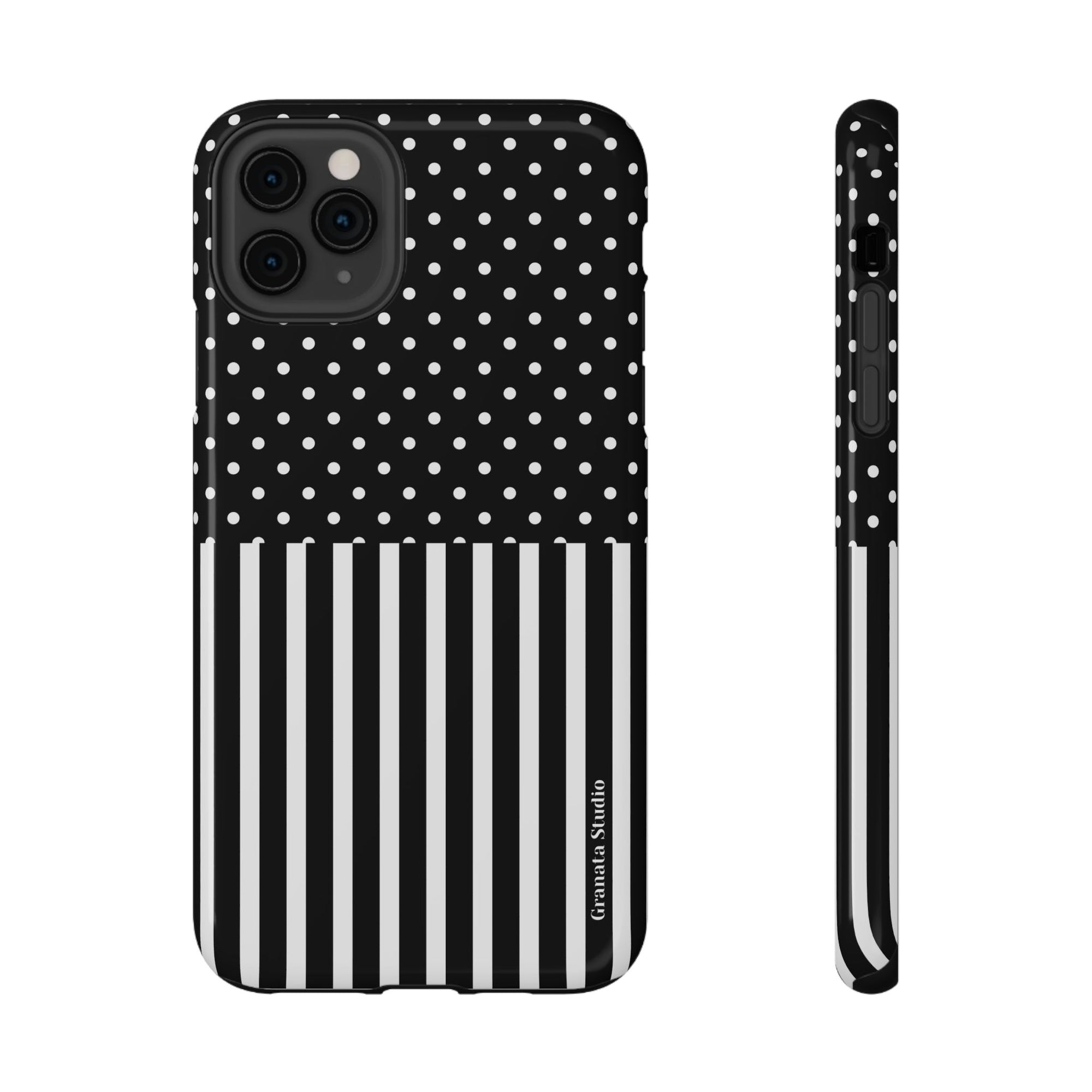 B&W Polka Dots x Stripes Phone Case