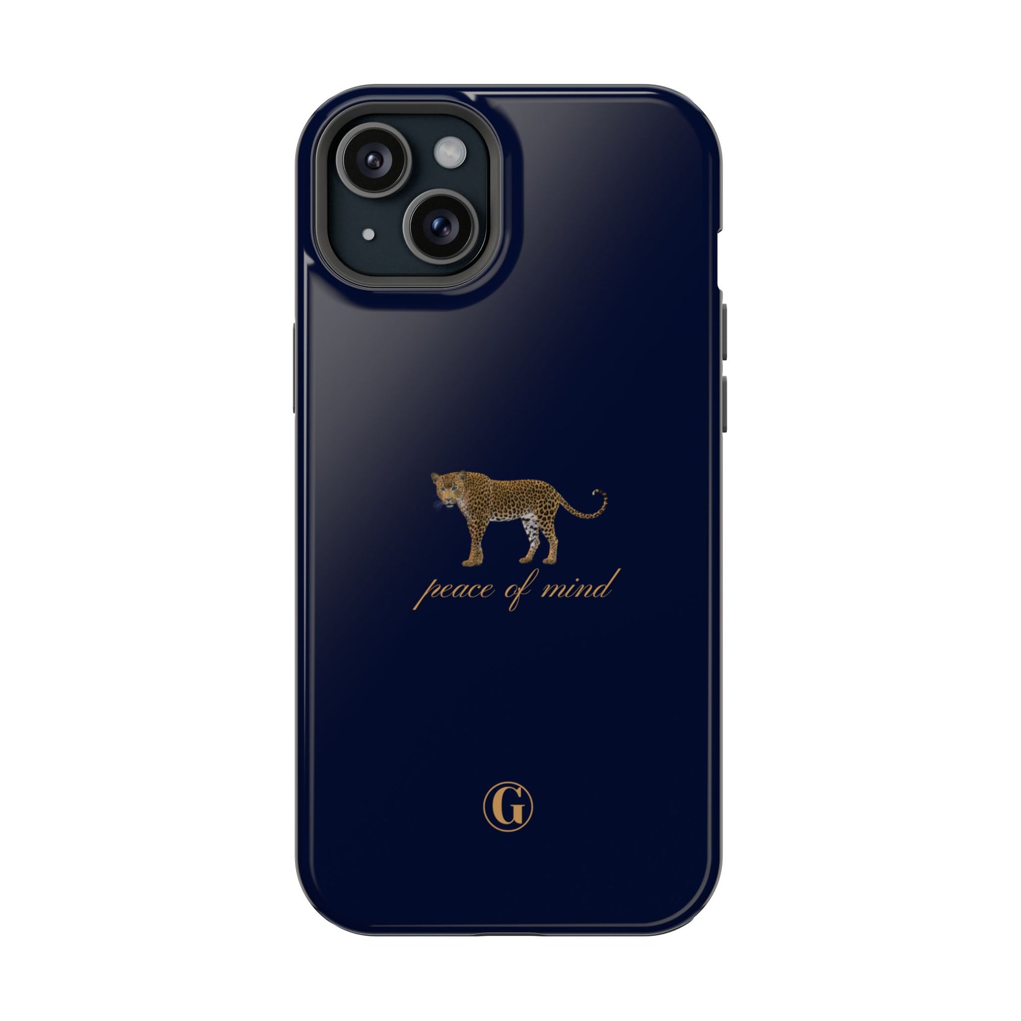 Navy Blue 'Peace of Mind' Panther Phone Case