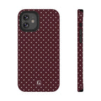Burgundy Polka Dots Phone Case