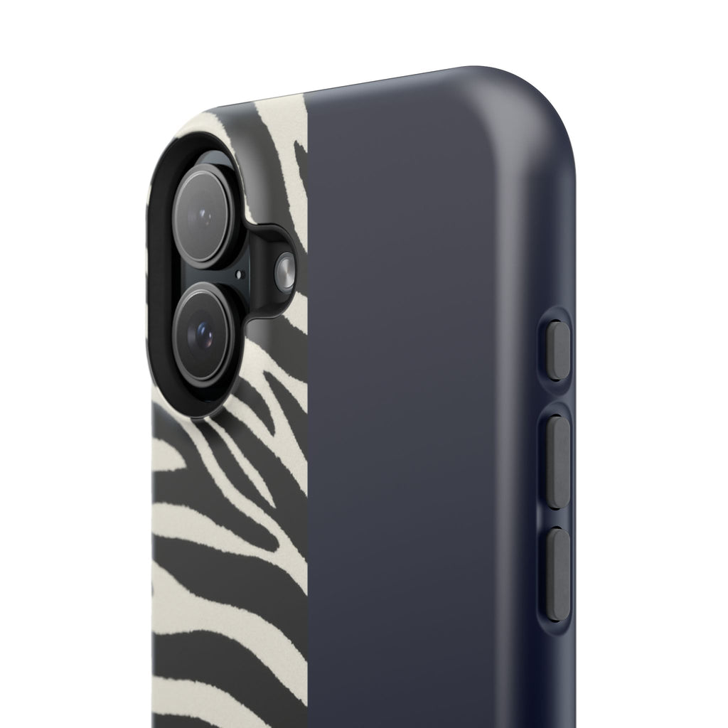 Zebra Print x Navy Blue Phone Case