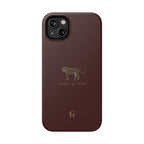 Burgundy 'Peace of Mind' Panther Phone Case