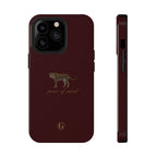 Burgundy 'Peace of Mind' Panther Phone Case