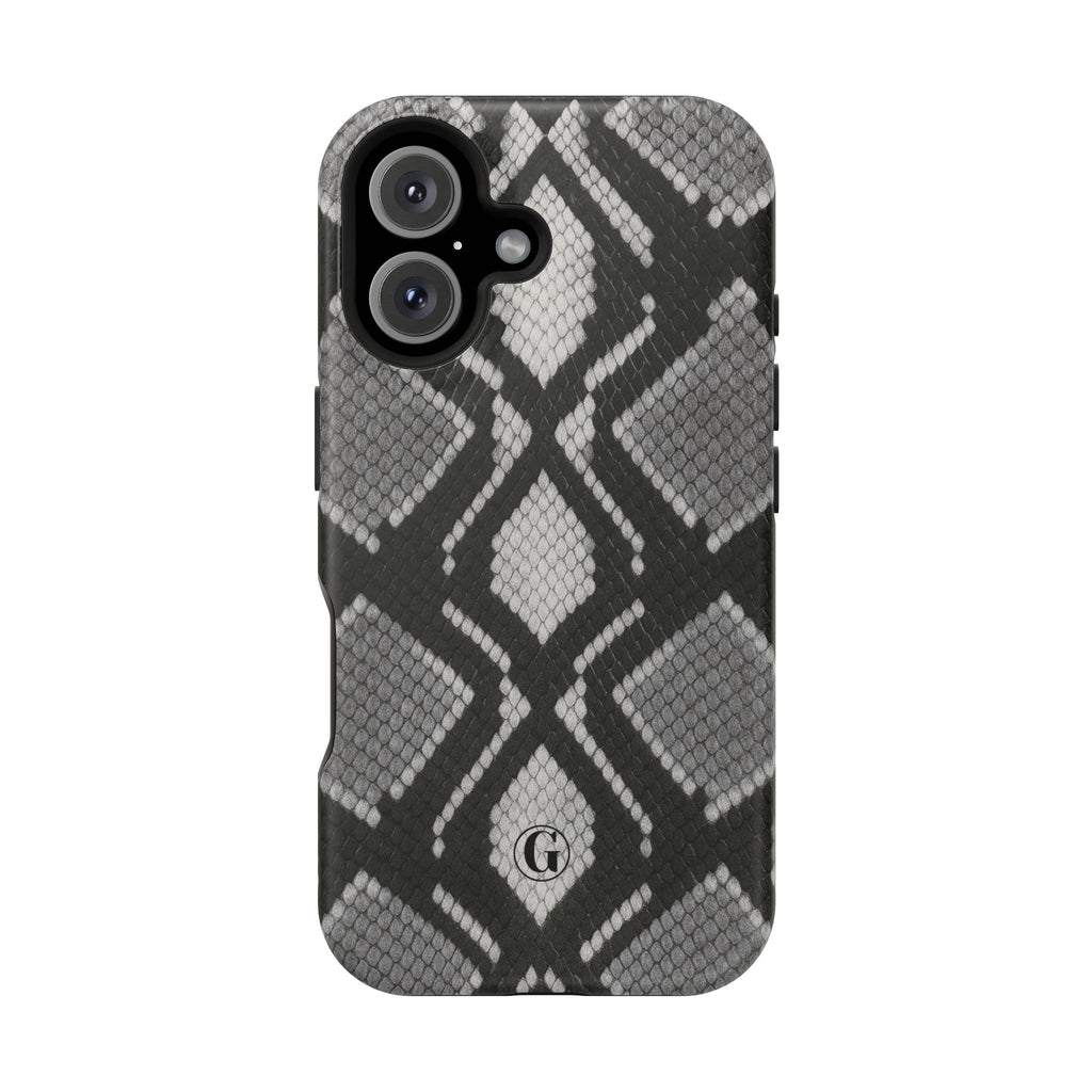 Grey Snakeskin Print Phone Case