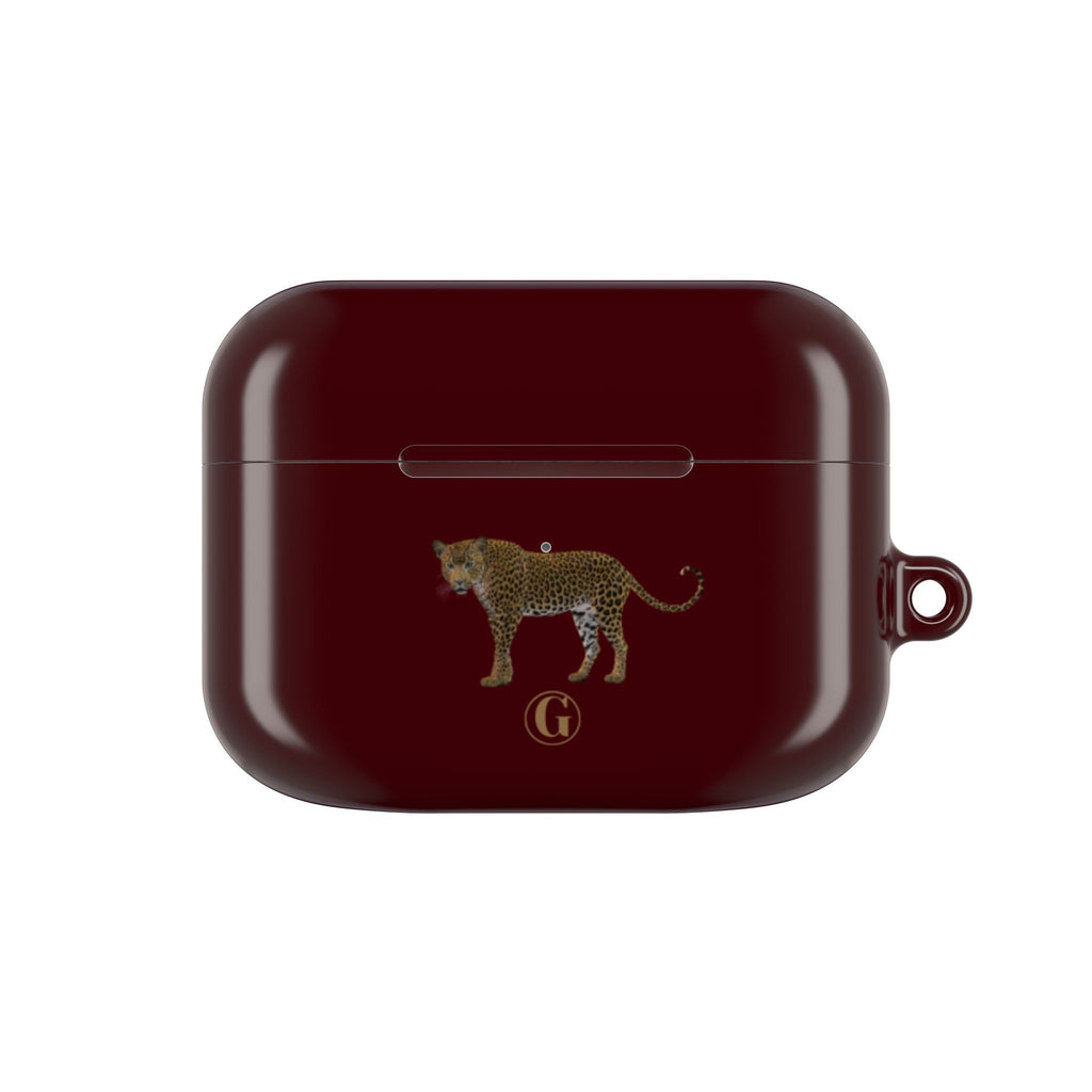 Burgundy Panther AirPod Cases