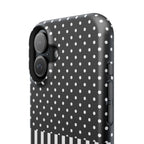 B&W Polka Dots x Stripes Phone Case