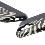 Zebra Print x Navy Blue Phone Case