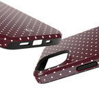 Burgundy Polka Dots Phone Case
