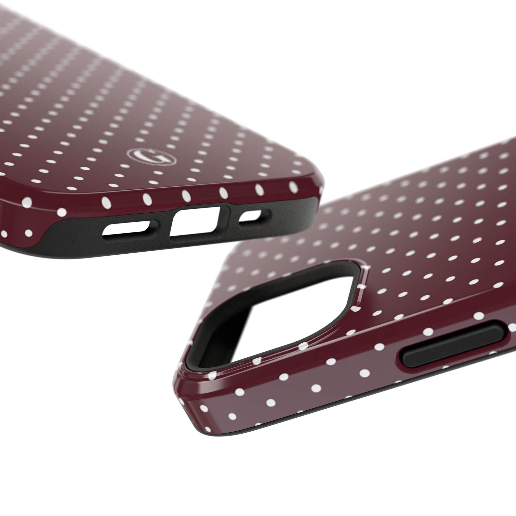 Burgundy Polka Dots Phone Case