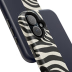 Zebra Print x Navy Blue Phone Case