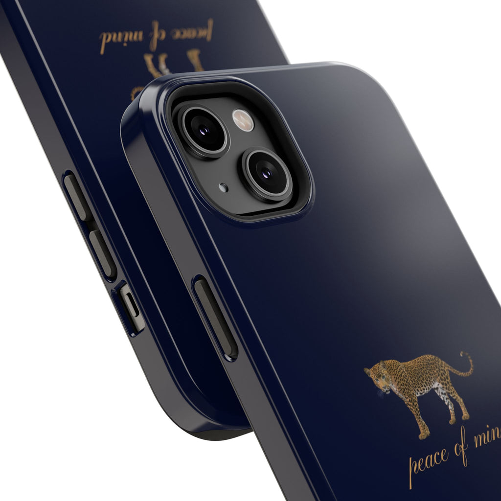 Navy Blue 'Peace of Mind' Panther Phone Case