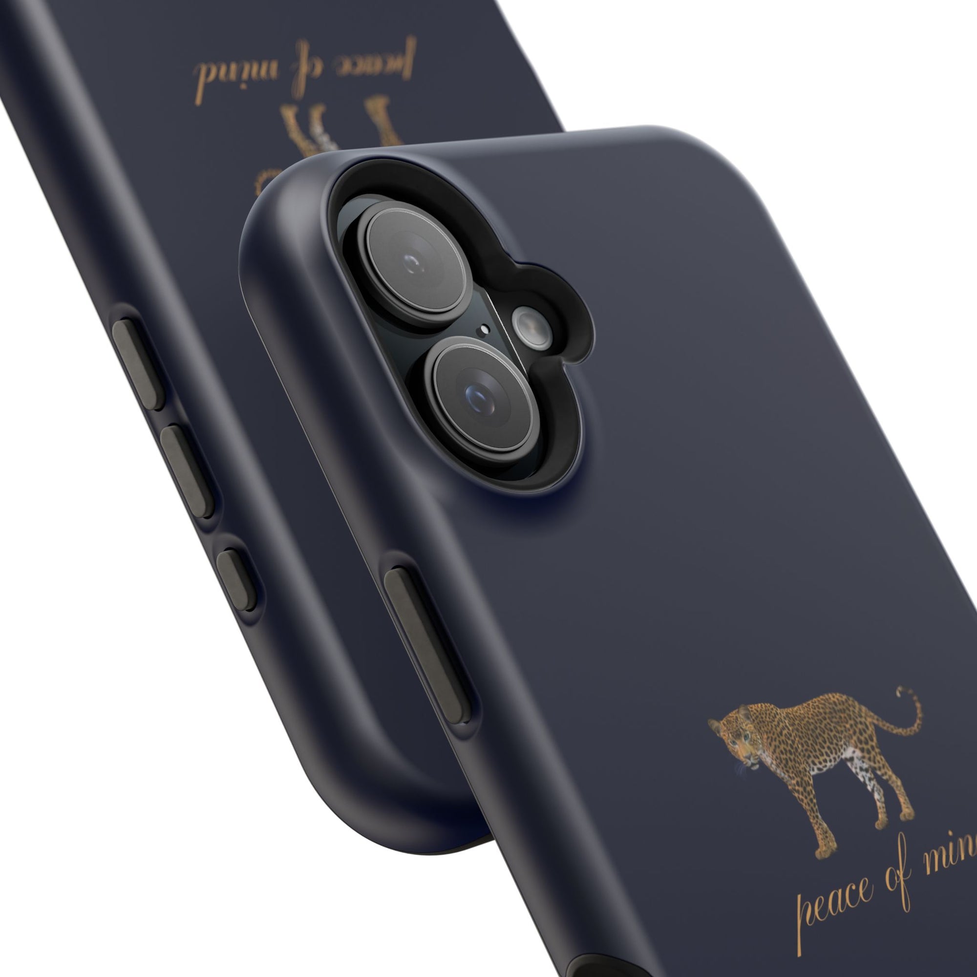 Navy Blue 'Peace of Mind' Panther Phone Case