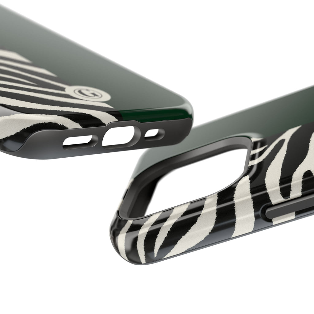 Zebra Print x Emerald Green Phone Case