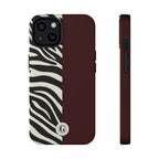 Zebra Print x Burgundy Phone Case