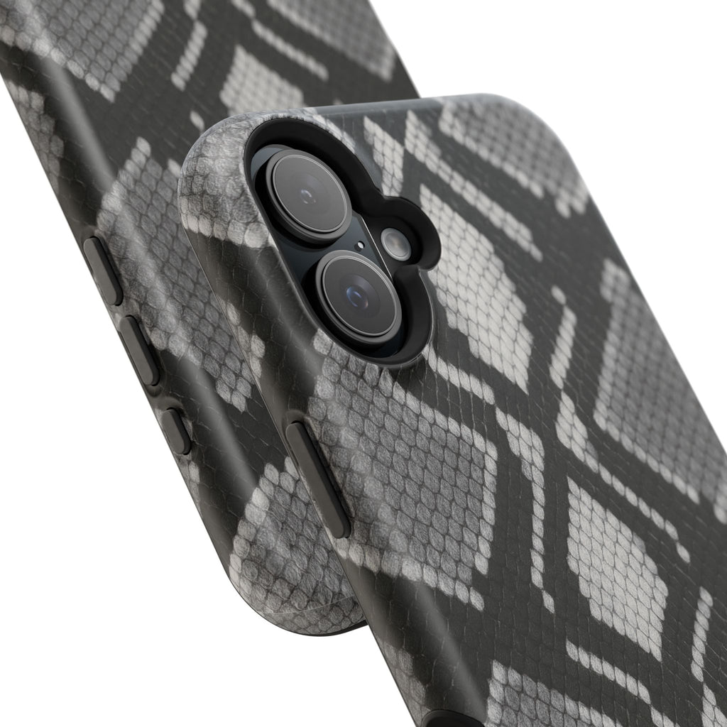 Grey Snakeskin Print Phone Case