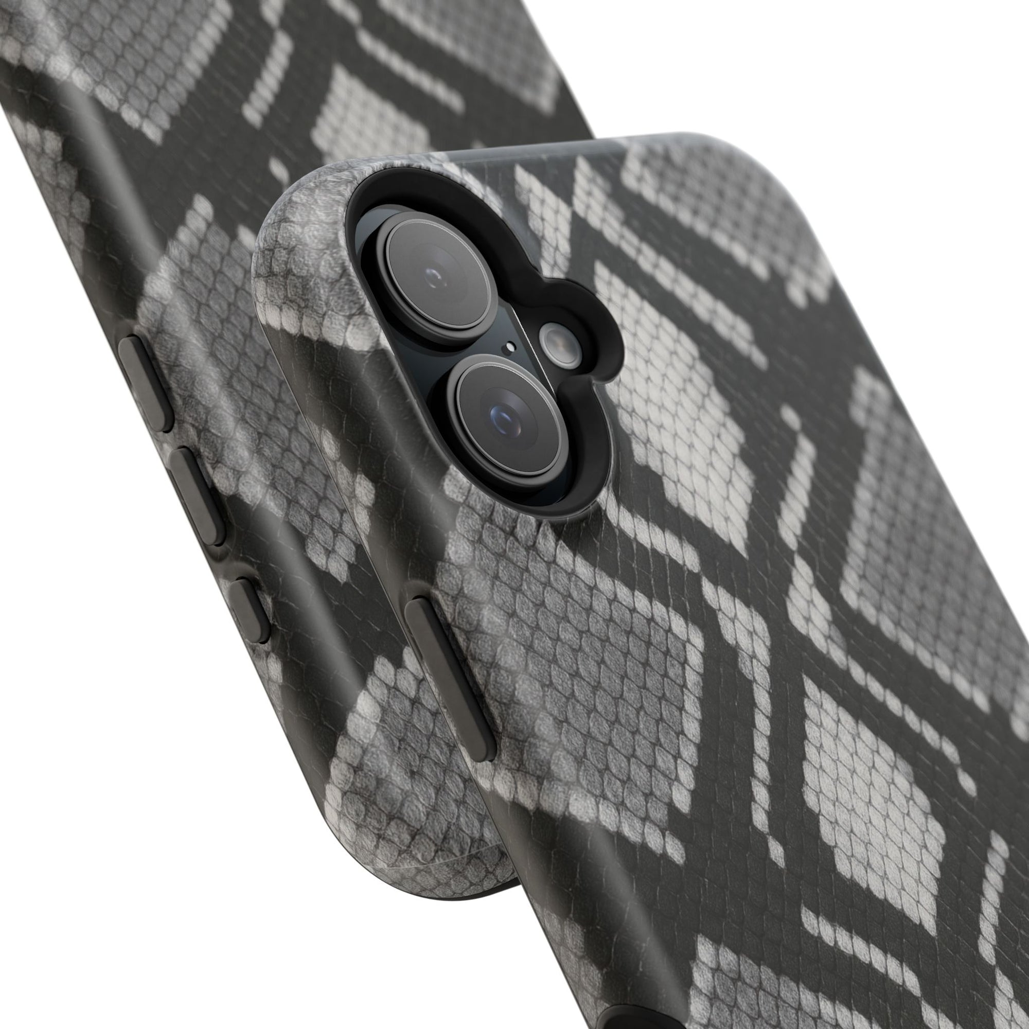 Grey Snakeskin Print Phone Case