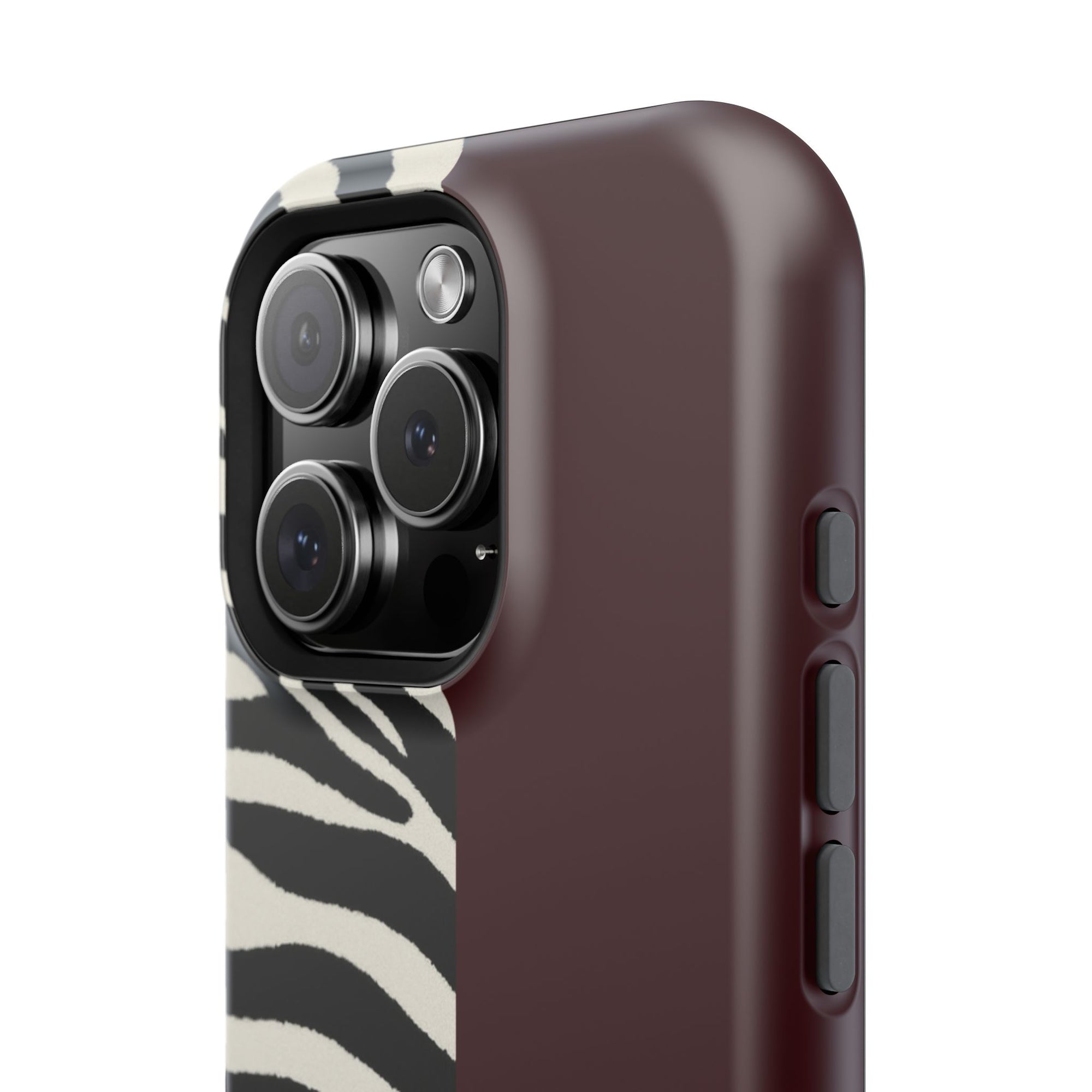 Zebra Print x Burgundy Phone Case