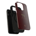 Burgundy 'Peace of Mind' Panther Phone Case