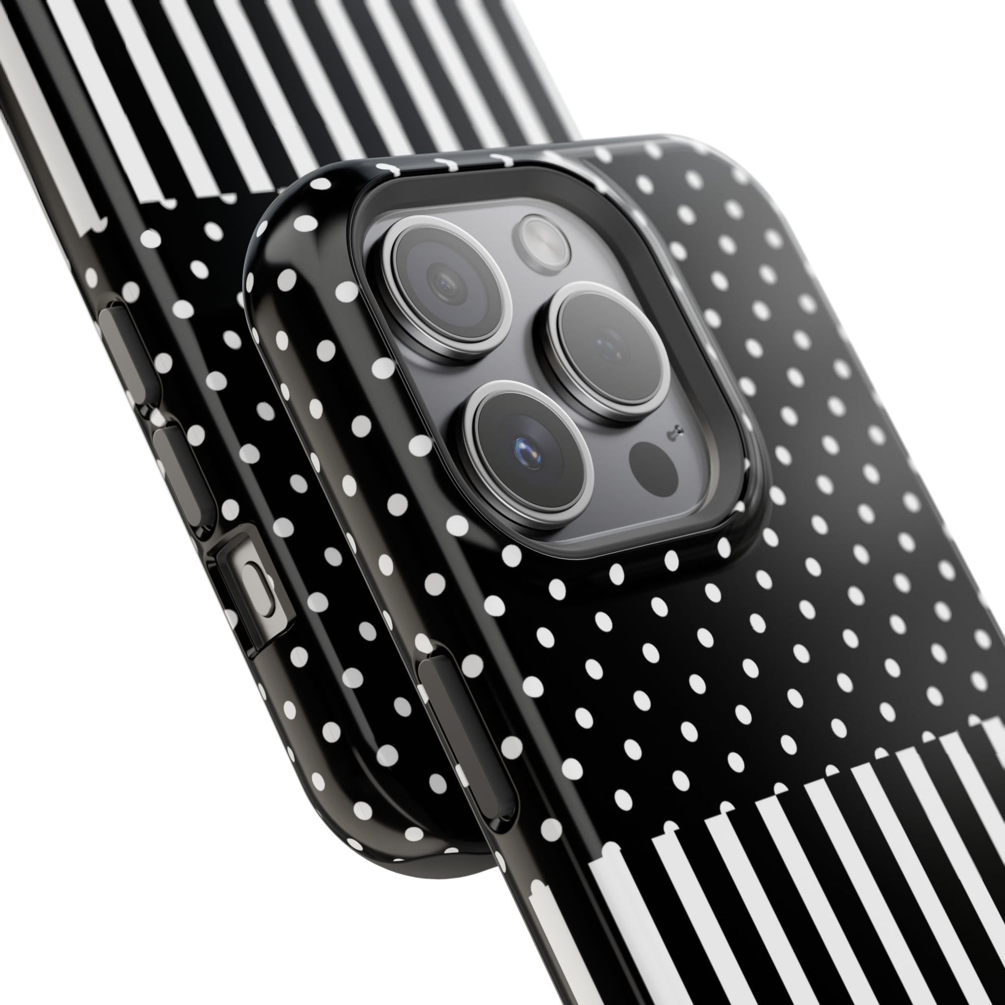 B&W Polka Dots x Stripes Phone Case