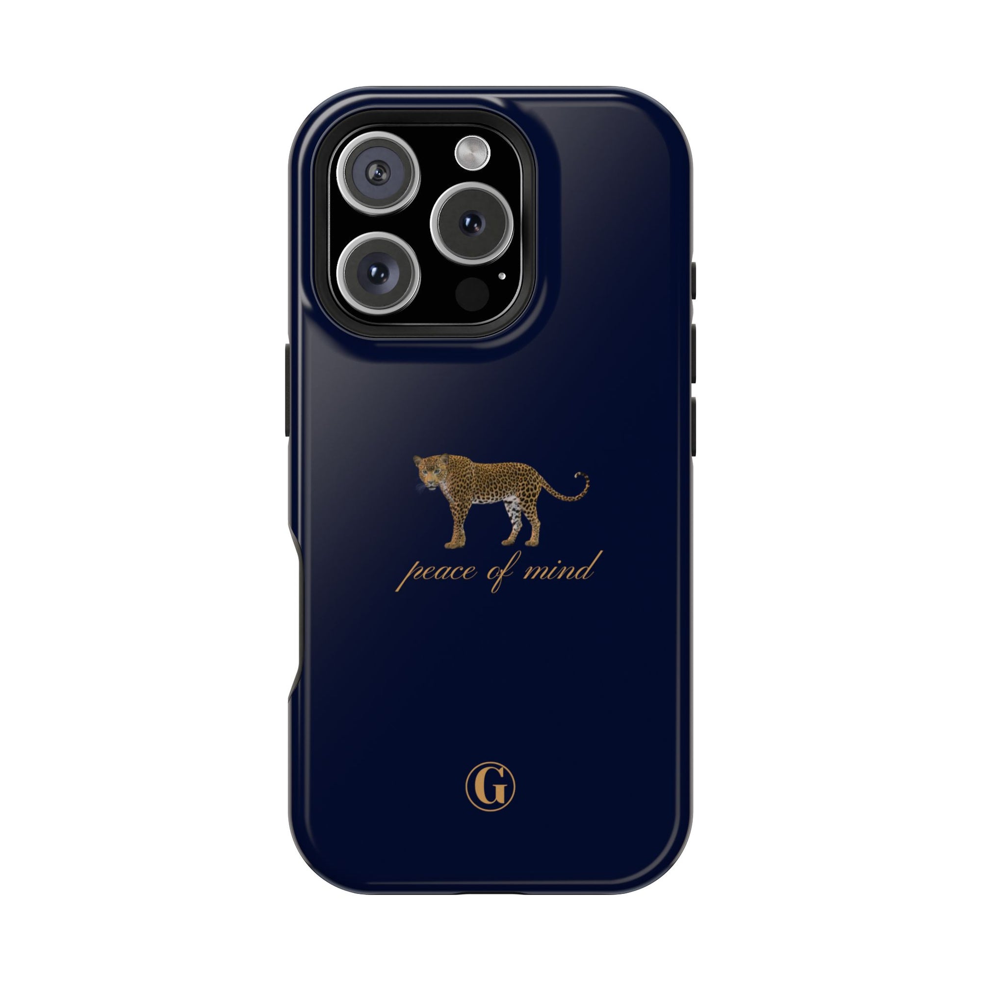 Navy Blue 'Peace of Mind' Panther Phone Case