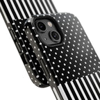 B&W Polka Dots x Stripes Phone Case