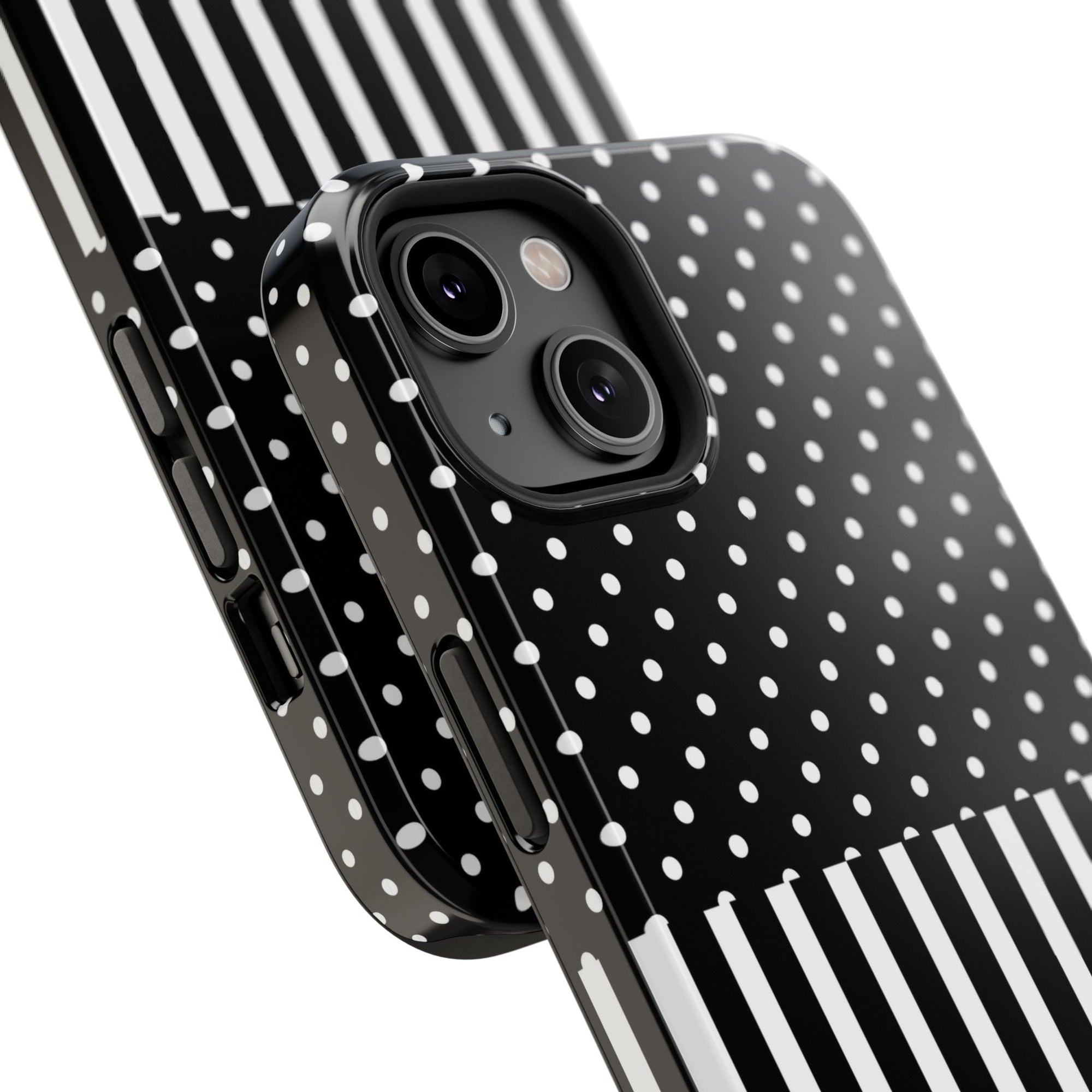 B&W Polka Dots x Stripes Phone Case