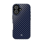 Navy Blue Polka Dots Phone Case