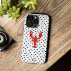 Crawfish on Blue Dots Phone Case