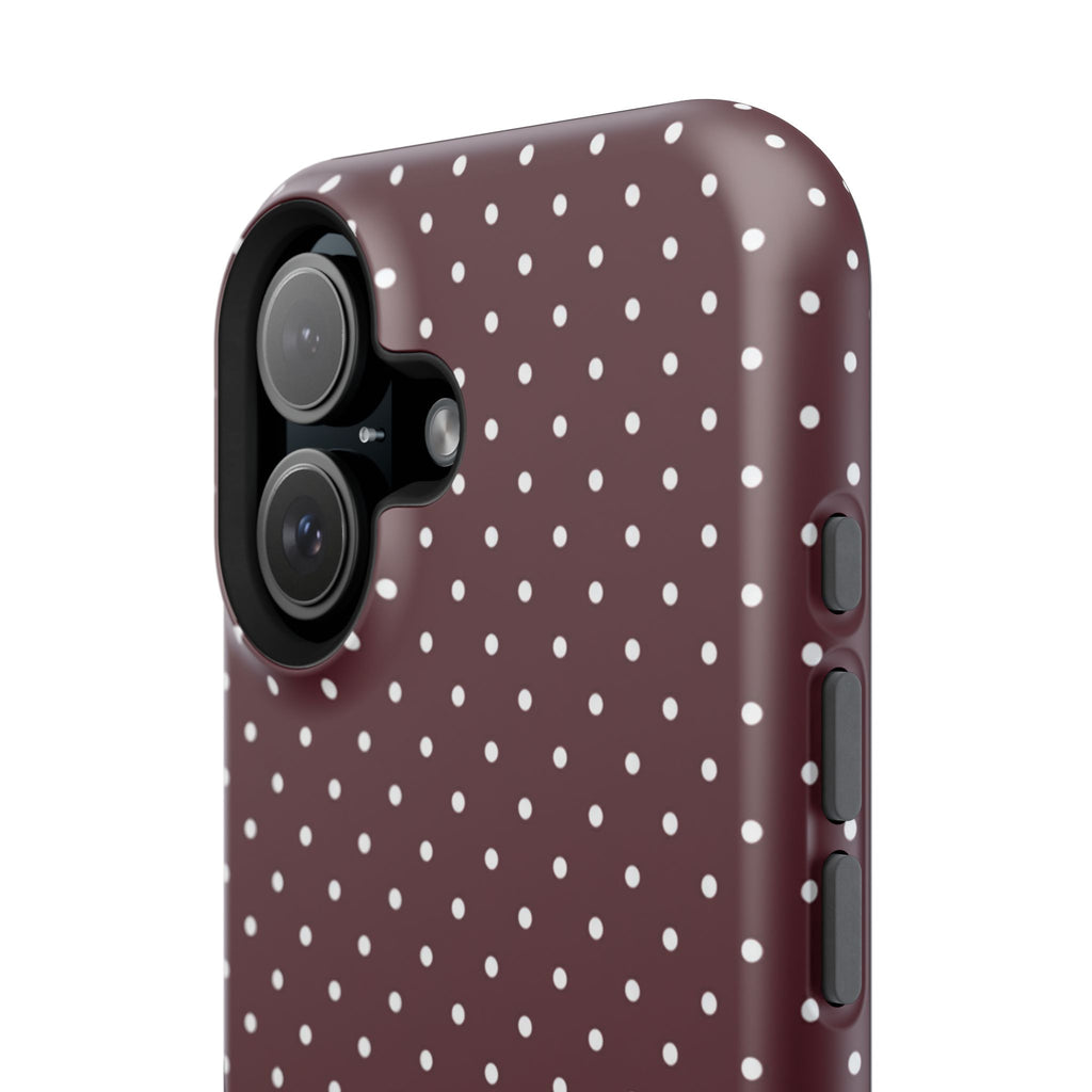 Burgundy Polka Dots Phone Case