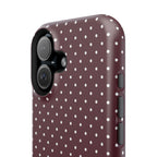 Burgundy Polka Dots Phone Case