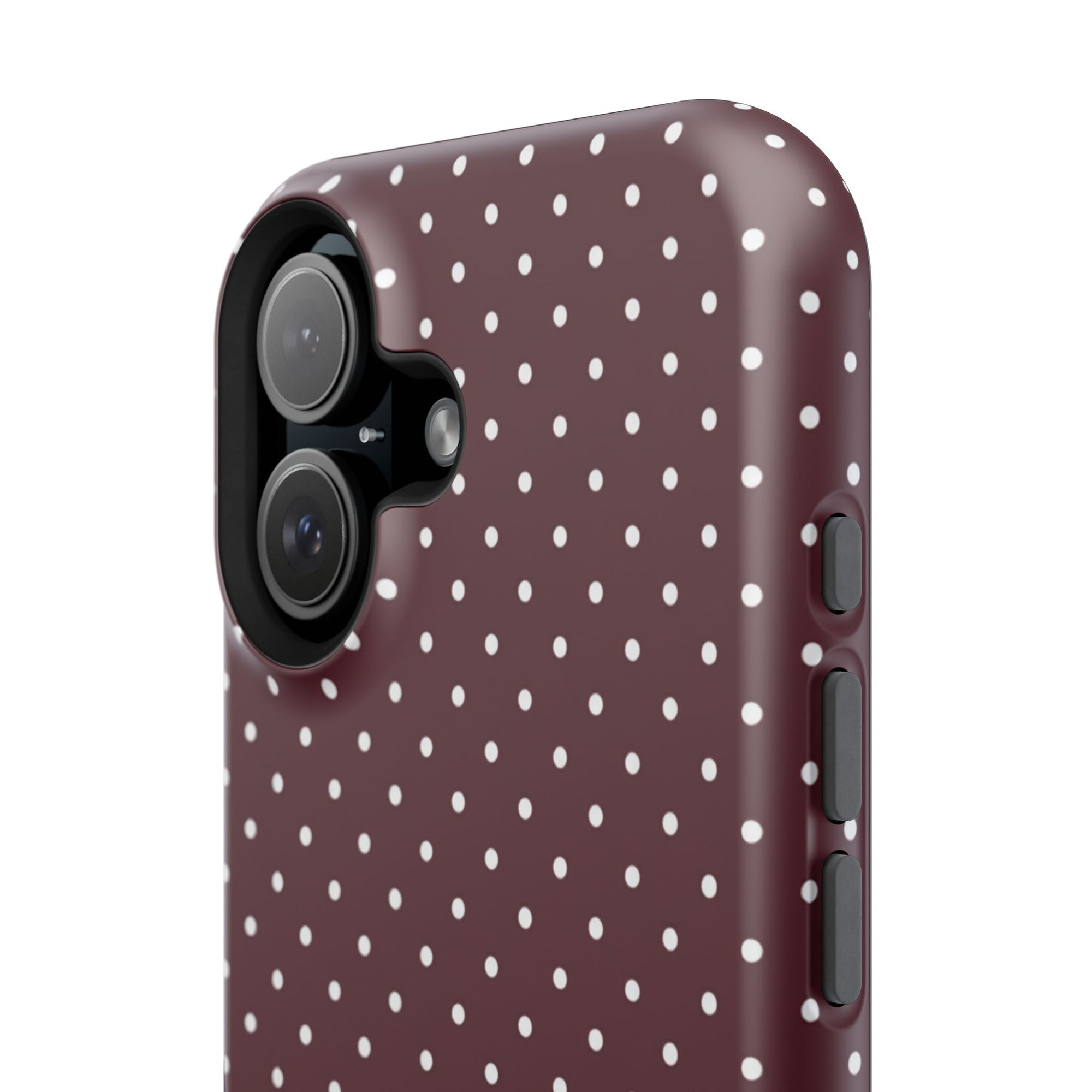 Burgundy Polka Dots Phone Case