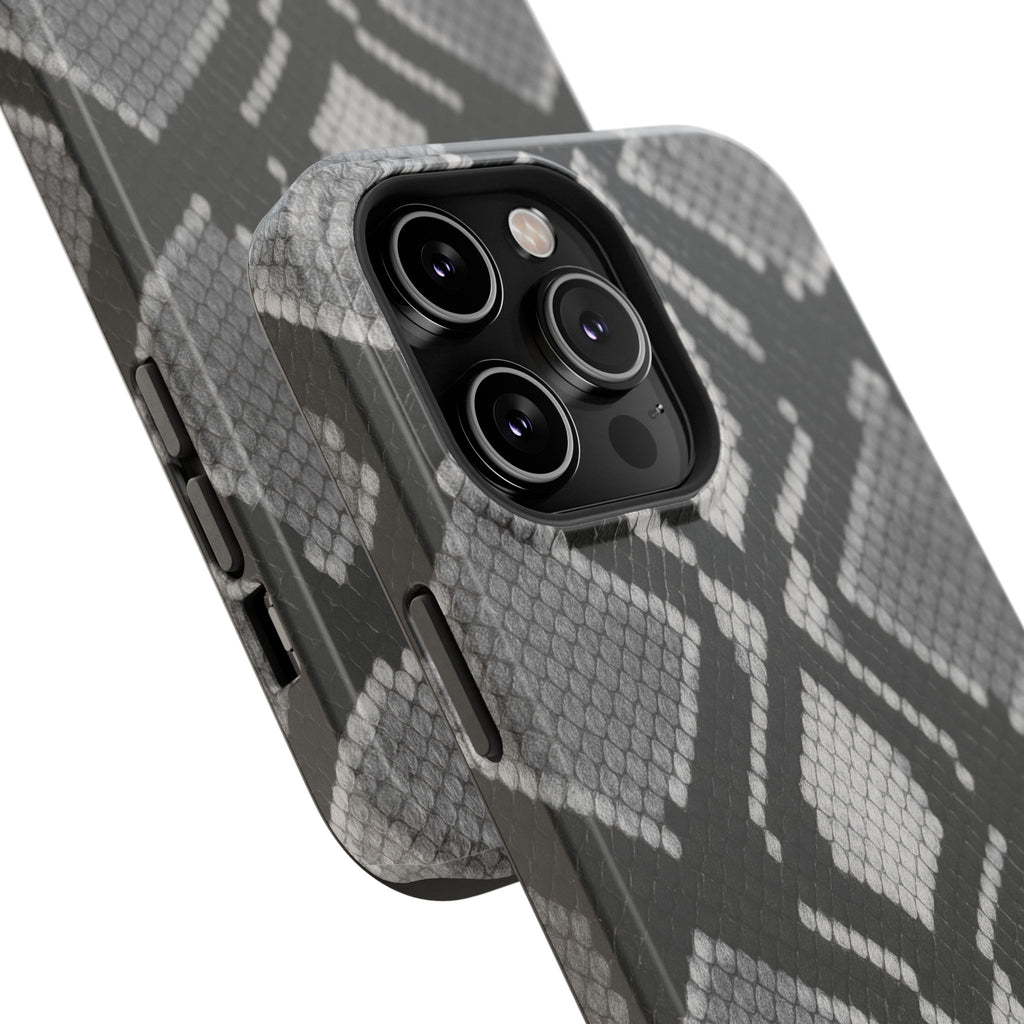 Grey Snakeskin Print Phone Case