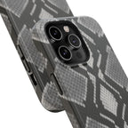 Grey Snakeskin Print Phone Case