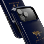 Navy Blue 'Peace of Mind' Panther Phone Case