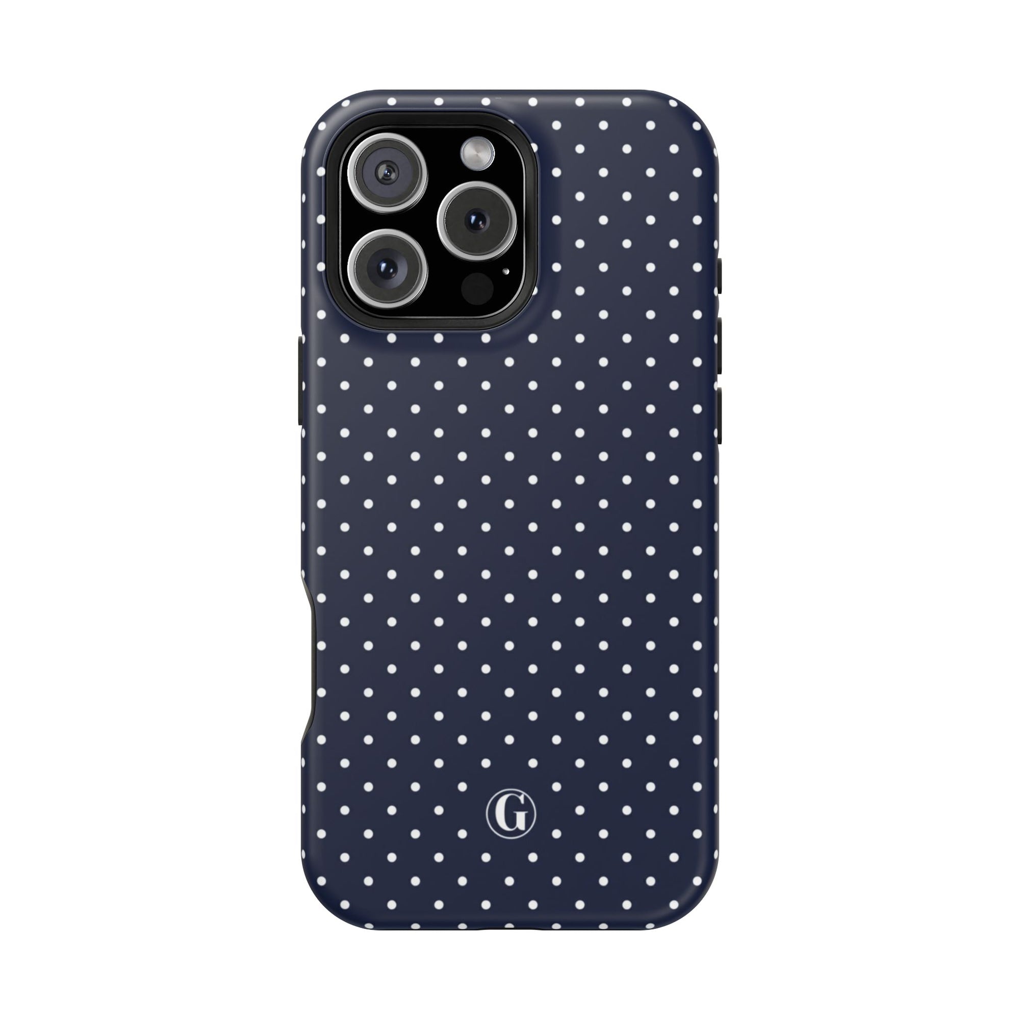 Navy Blue Polka Dots Phone Case