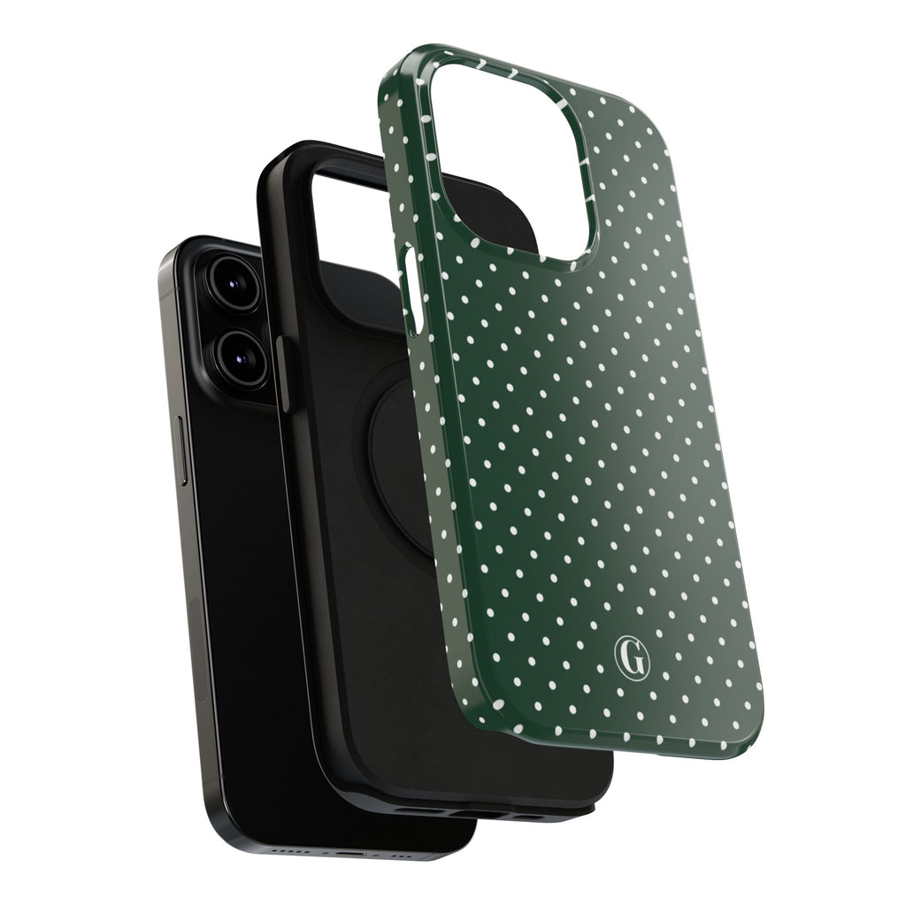 Emerald Green Polka Dots Phone Case