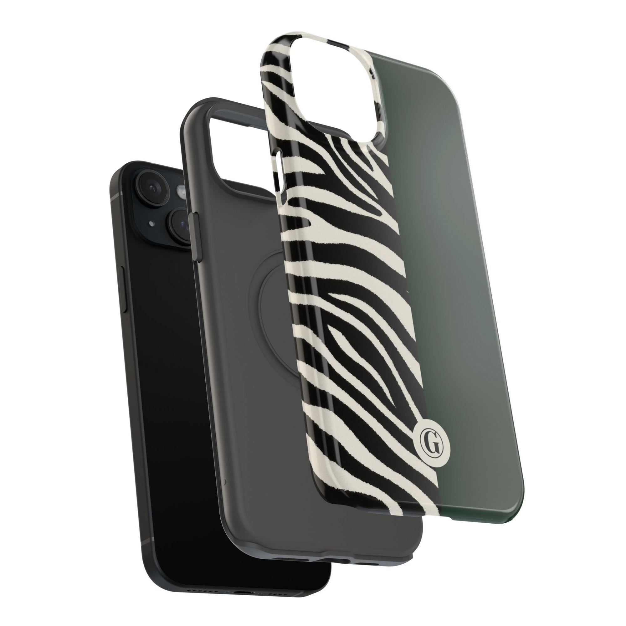 Zebra Print x Emerald Green Phone Case