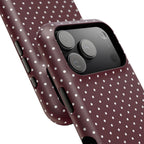 Burgundy Polka Dots Phone Case