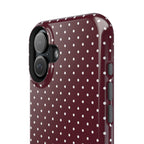 Burgundy Polka Dots Phone Case