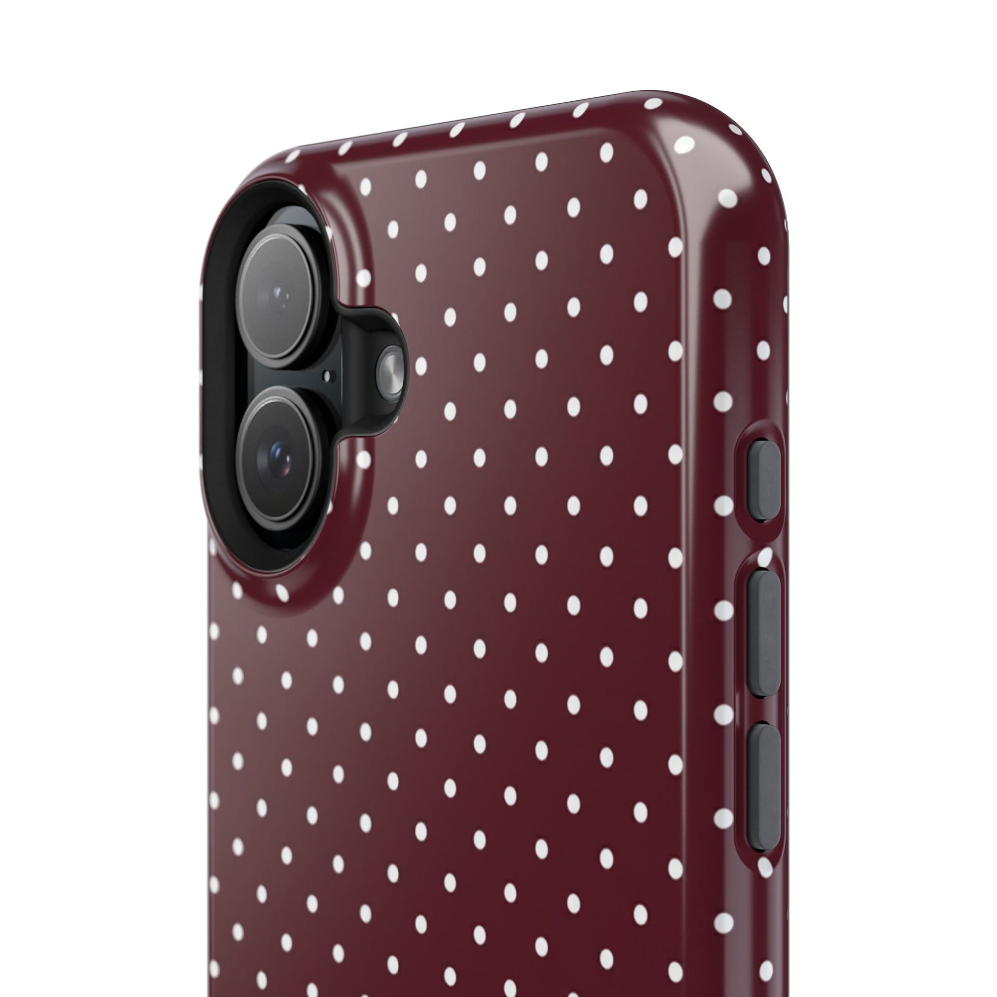 Burgundy Polka Dots Phone Case