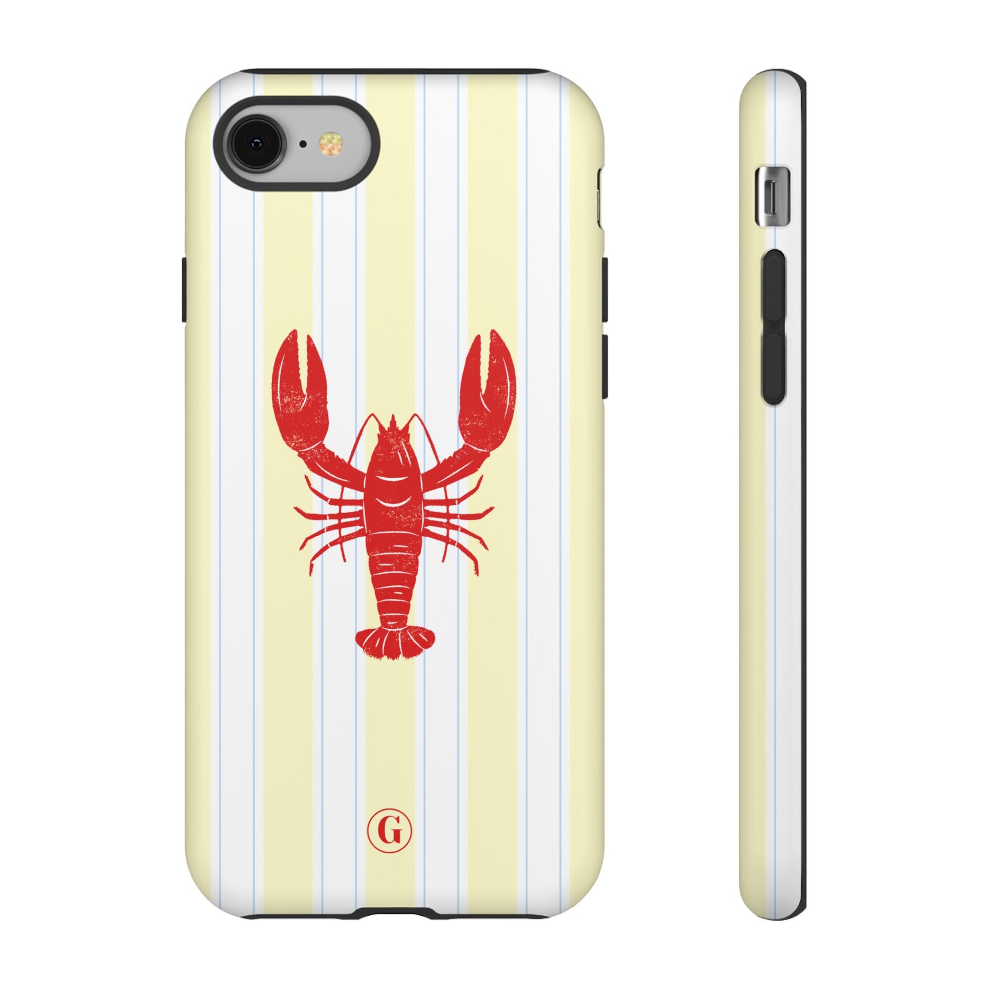 Yellow Stripes & Crawfish Phone Case